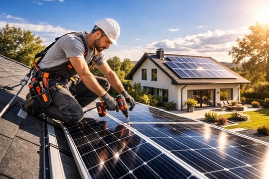 Installation solaire sur toiture